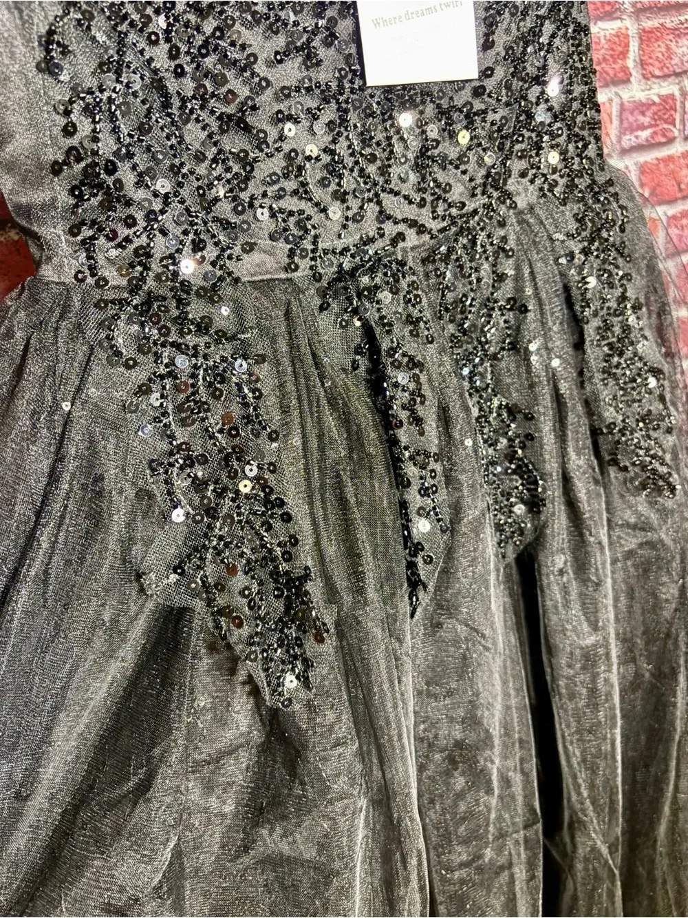 Black Sequin Tulle Formal Dress for Girls - Elegant Party Gown